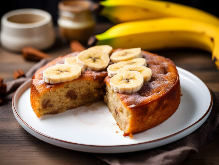 Receita de Torta de Banana com Cobertura Crocante