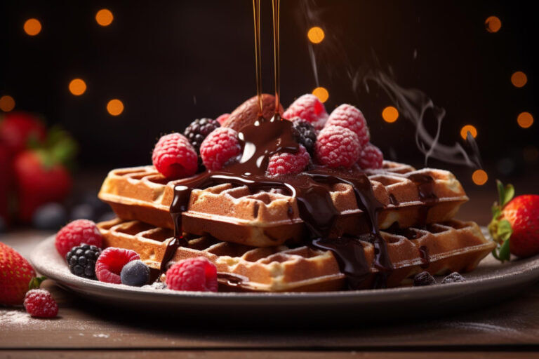 Receita de Waffle Leve e Dourado para Café da Manhã
